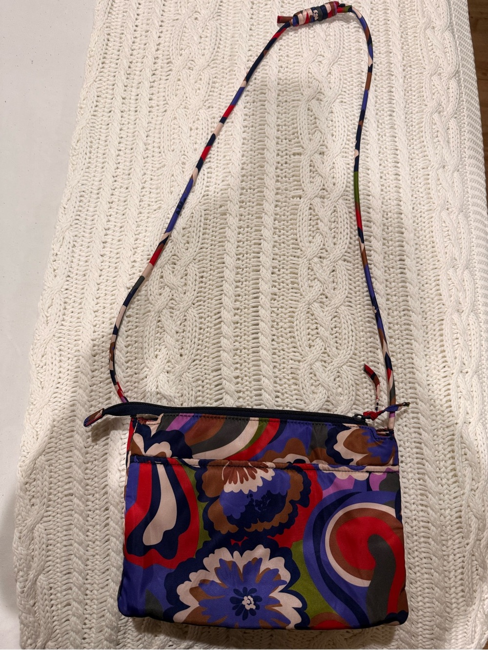 Vera Bradley Blue Multi Floral Crossbody
